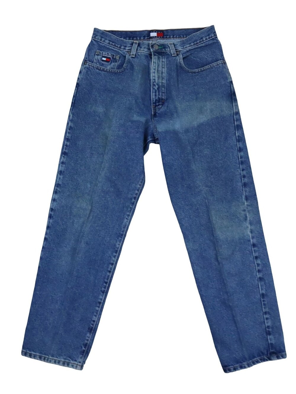 Vintage Tommy Hilfiger Straight Leg Jeans Medium Wash 90s High Rise Women's 30